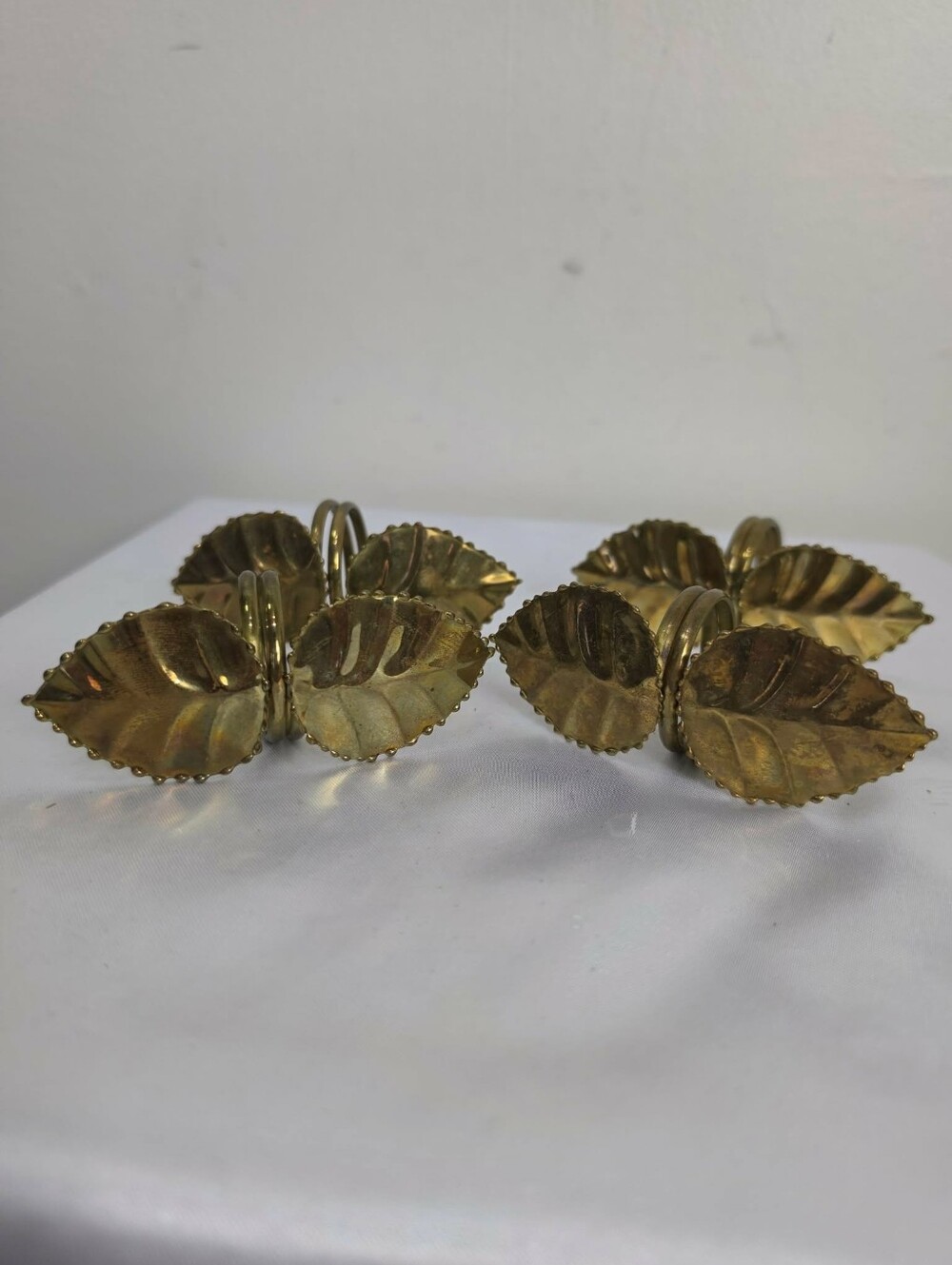 Gold Leaf Napkin Rings - Set of 4